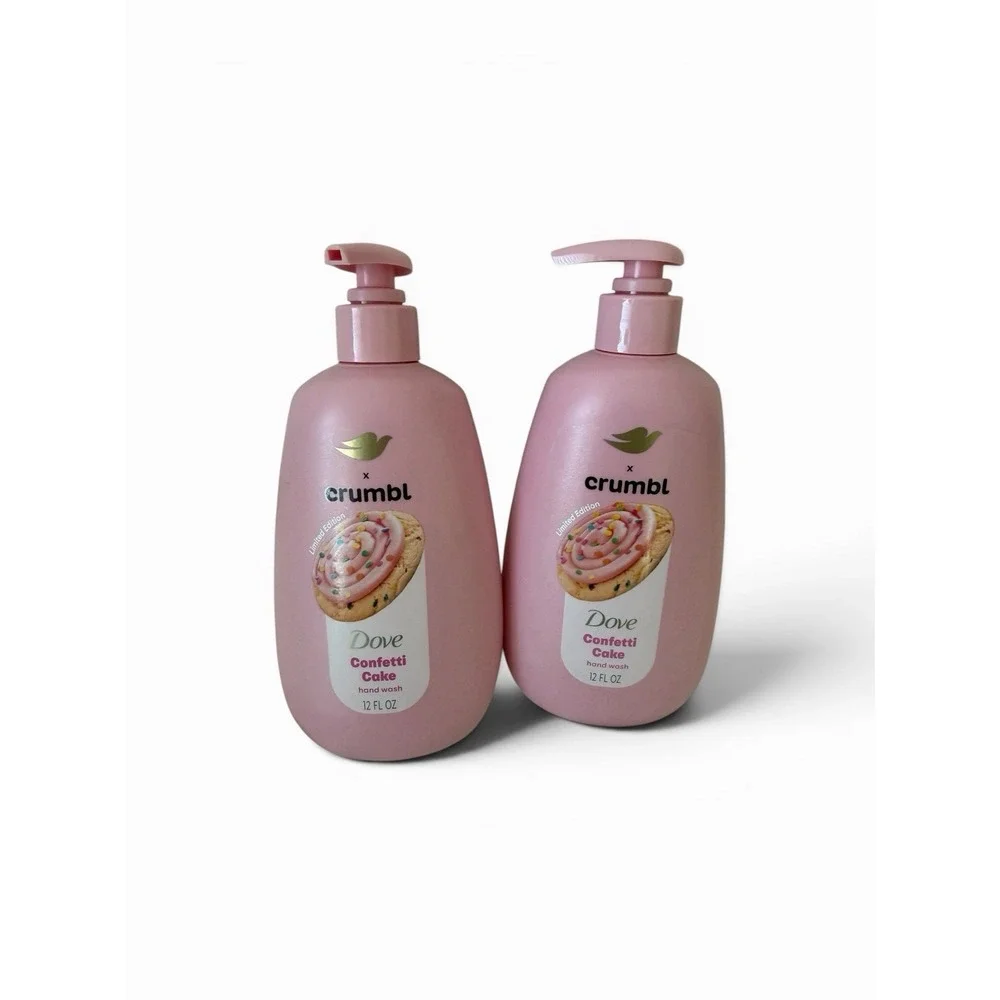 2 Dove x Crumbl Limited Edition Confetti Cake Liquid Hand Wash 12 fl oz